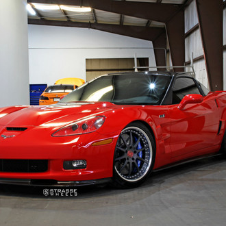 Corvette Grabs Your Attention with Red Paint and Strasse Wheels