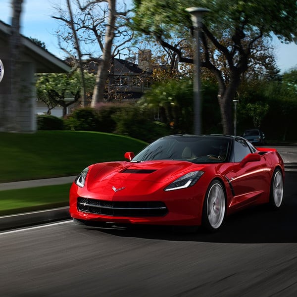 Custom Black Convertible Chevy Corvette - Photo by HRE Wheels