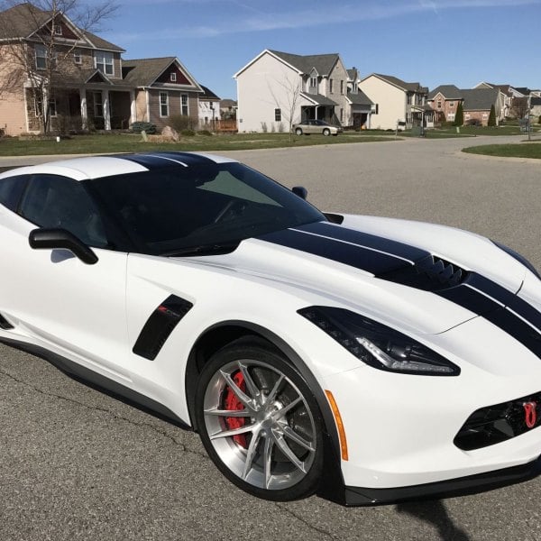 Custom White Chevy Corvette Z06 with Black Accents - Photo by Forgeline Motorsports