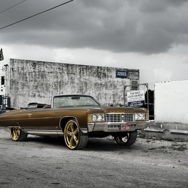Custom Chevy Impala on Gold DUB Wheels - Photo by Jordan Donnelly