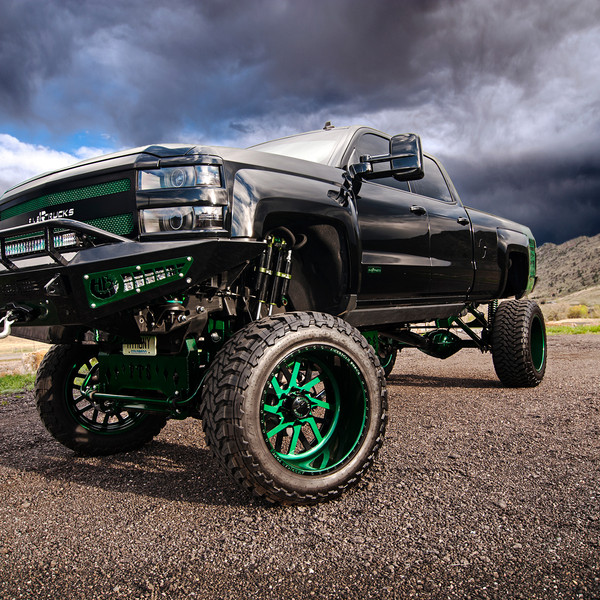 Chevy Silverado Monster truck on American Force Rims - Photo by Nick Zalesky