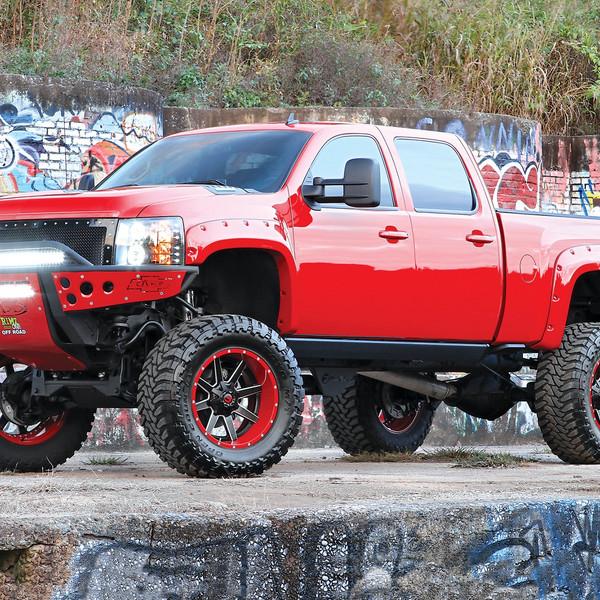 Red Monster - Silverado HD with ADD Prerunner Bumper - Photo by Brandon Burrell