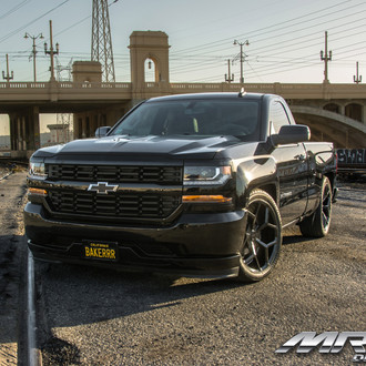 Silverado Muscle Truck With Lowered Suspension and MRR Wheels