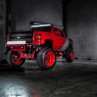Chevy Sliverado Red And Black Show Truck - Photo by Robbie Bryant