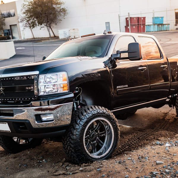 Black Lifted Chevy Silverado with RBP Mesh Grille - Photo by Rennen International