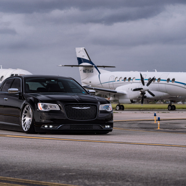 Vip Style Slammed Chrysler 300C on Vossen VLE-1 Gloss Silver Wheels - Photo by Vossen