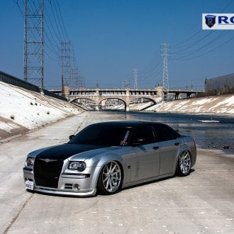 White Stanced Chrysler 300 Wearing Polished Avant Garde Wheels — Carid 