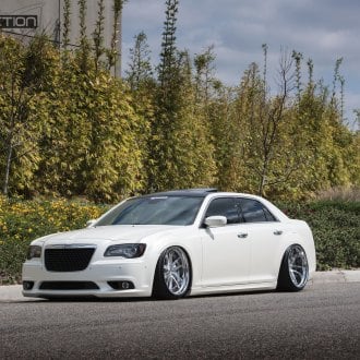 Stunning Custom Silver Debadged Chrysler 300 Dropped and Boasting Black ...