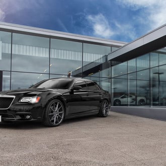 Black Chrysler 300 with Custom Grille - Photo by Vossen