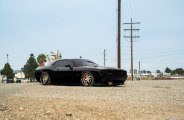 Exotic Black Challenger RT Customized and Put on Brushed Champagne Avant Garde Wheels