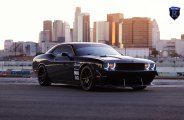 Custom Halo Headlights Give Black Debadged Dodge Challenger a Beasty Look