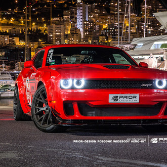 Mean Red Dodge Challenger SRT Enhanced with Prior Design Body Kit