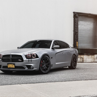 Gray Charger With Color Changing SMD Halo Headlights - Photo by Niche