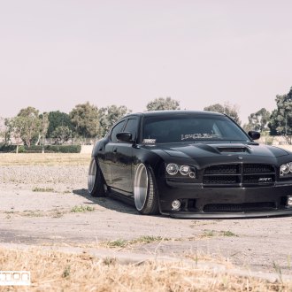 Slammed Supercharged Dodge Charger SRT on Beefy Vossen x Work Rims ...