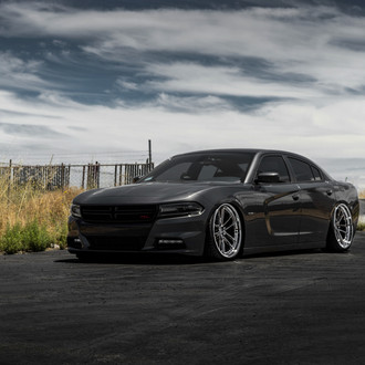 Stanced Dodge Charger on Chrome Rims - Photo by Avant Garde
