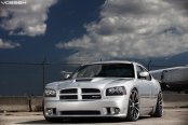 Custom Silver Dodge Charger Next to the Word Amazing in the Dictionary