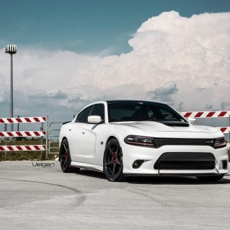 Racing Inspired White Dodge Charger SRT with Black Stripes and ...