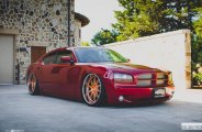 Style is Everything: Gold Avant Garde Wheels Adorn Red Stanced Dodge Charger