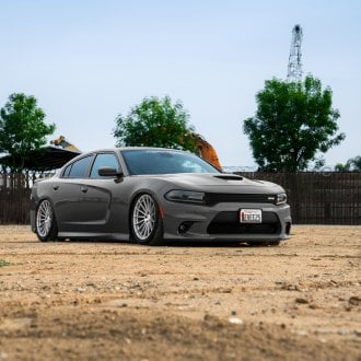 Beast Mode On: Gray Dodge Charger Gets Custom Color Halo Headlights 