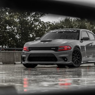 A Bull in Motion: Red Dodge Charger SRT with Blacked Out Mesh Grille ...