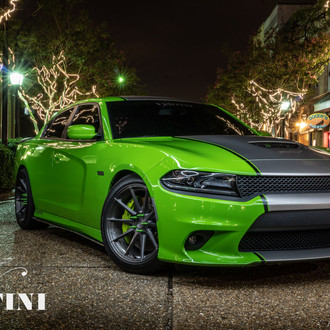 Sporty Looking Dodge Charger Boasting Custom Green and Black Paint Job
