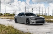 Custom Gray Dodge Charger Looking Mean with Velgen Wheels