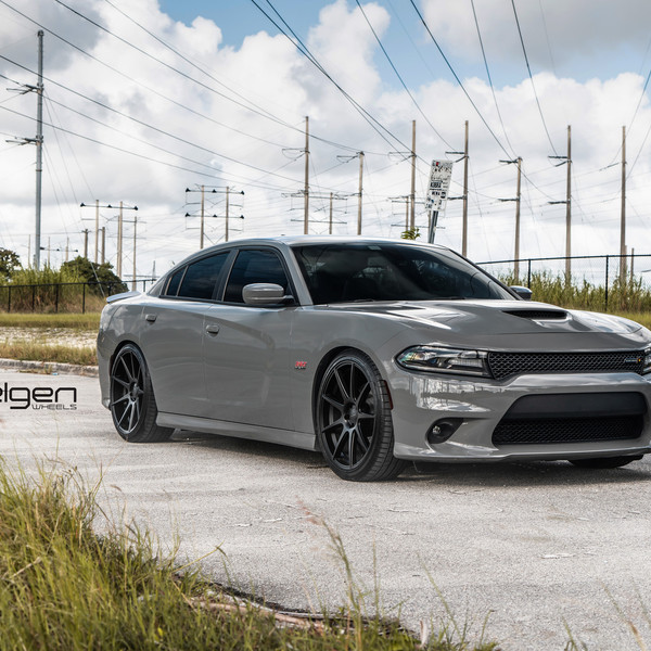 Custom Gray Dodge Charger Scat Pack 392 Hemi - Photo by Velgen Wheels