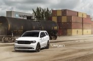 White Dodge Durango Shows Off Custom Bronze Wheels by Velgen