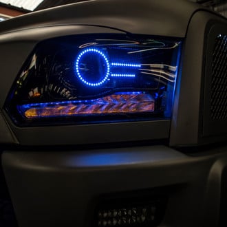Freezing Cold - Lifted Ram 3500 Megacab with Blue Underbody LEDs - Photo by Kelderman