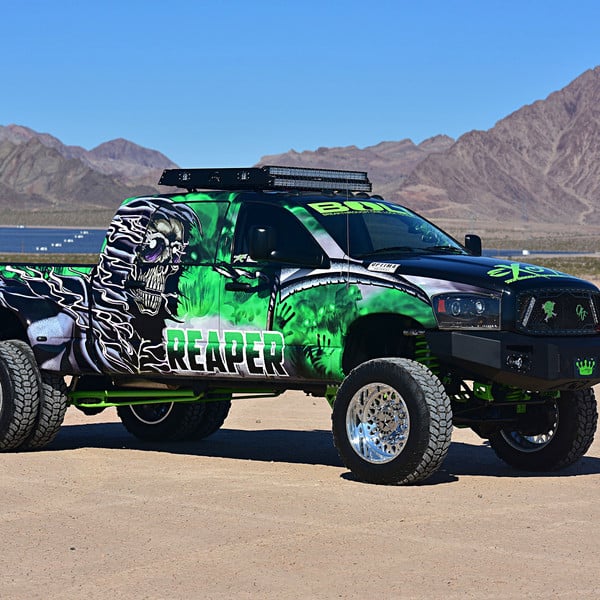 Custom Painted Lifted Dodge Ram on American Force Wheels - Photo by Eddie Maloney