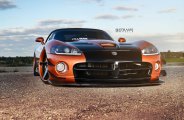 Orange Dodge Viper Taken to Another Level with Custom Parts and 20 Inch Strasse Wheels