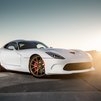 Diamond White SRT Viper Sitting on Vossen VFS Rims
