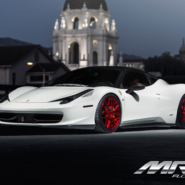 Beautiful Lowered Ferrari 458 on MRR Forged Rims  - Photo by MRR