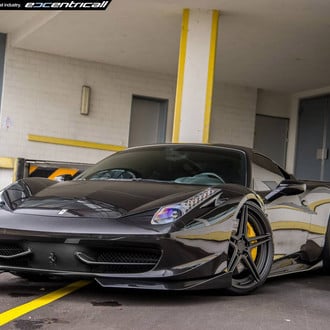 Black Pearl Ferrari 458 Rolling on ADV1 Forged Wheels