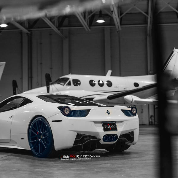 Aftermarket LED Taillights on White Ferrari 458 - Photo by Vellano