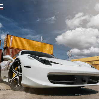 White Ferrari 458 Customized with Style in Mind
