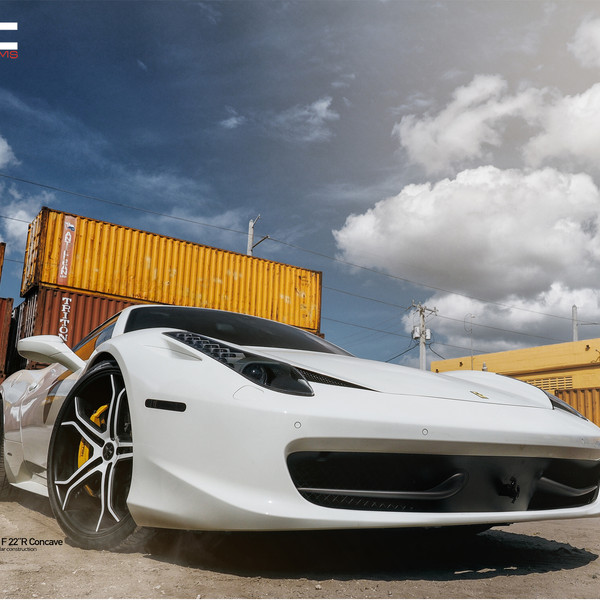 White Ferrari 458 with Custom Front Bumper - Photo by Vellano