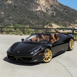 Custom Black Convertible Ferrari 458 - Photo by Forgiato