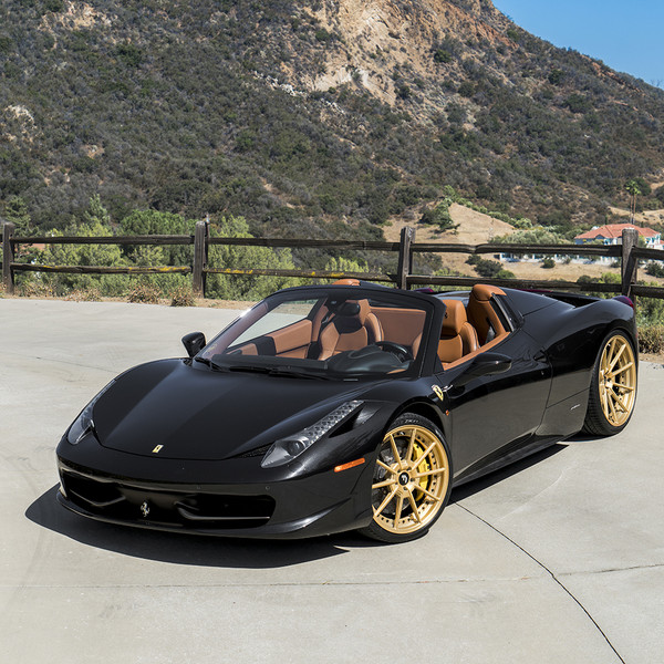 Custom Black Convertible Ferrari 458 - Photo by Forgiato