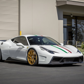 Track-Ready Toy: Customized White Ferrari 458