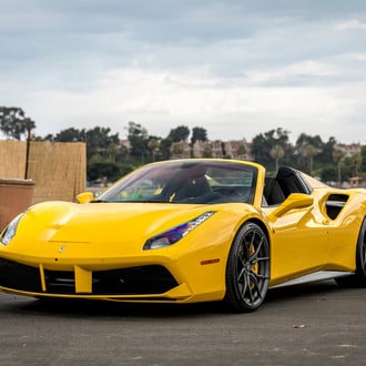This is What Exotic Looks Like: Yellow Convertible Ferrari 458 on Carbon Graphite Wheels