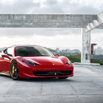 Stunning Red Ferrari 458 Sits On Brixton Forged Wheels with Yellow Brake Calipers