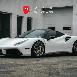 Astonishing White Ferrari 488 Gets Dark Smoke LED Headlights