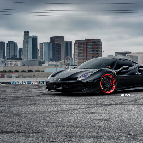 Black Beast 488 on ADV Multi-Piece Wheels with Red Lips - Photo by ADV.1