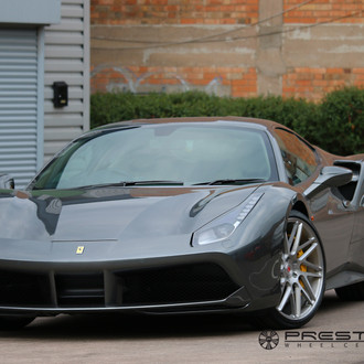 Ferrari 488 wtih Aftermarket Front Bumper - Photo by Vossen