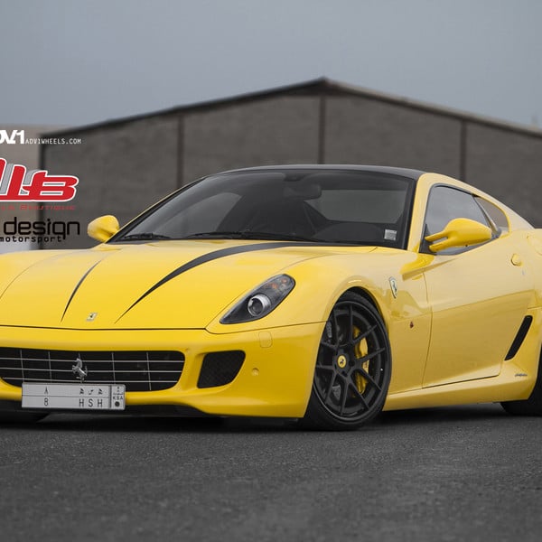 Custom Body Kit on Yellow Ferrari 599 - Photo by ADV.1