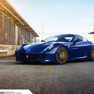Bronze Luxury Wheels by ADV1 on Glorious Blue Ferrari 599