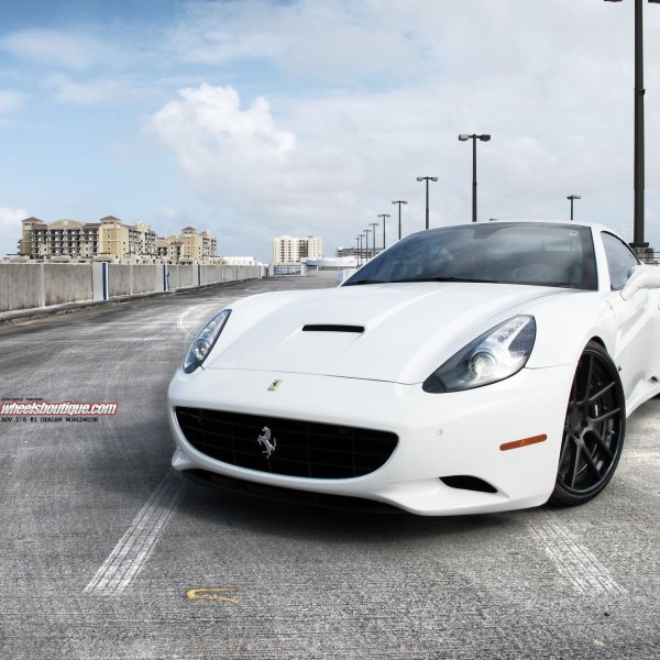 White Ferrari California with Custom Hood - Photo by ADV.1