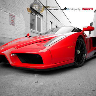 Red Ferrari Enzo with Custom Front Bumper - Photo by ADV.1