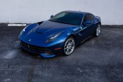 Blue Ferrari F12 Goes Through Stylish Transformation with Aftermarket Vented Hood